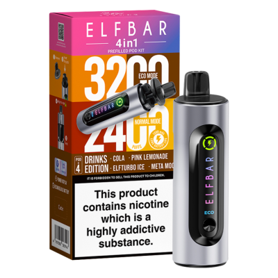 Elfbar 4 in 1 3200 Puffs Rechargeable Battery - Drinks Edition
